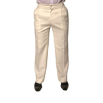 Dolce & Gabbana Off White Straight Dress Pants