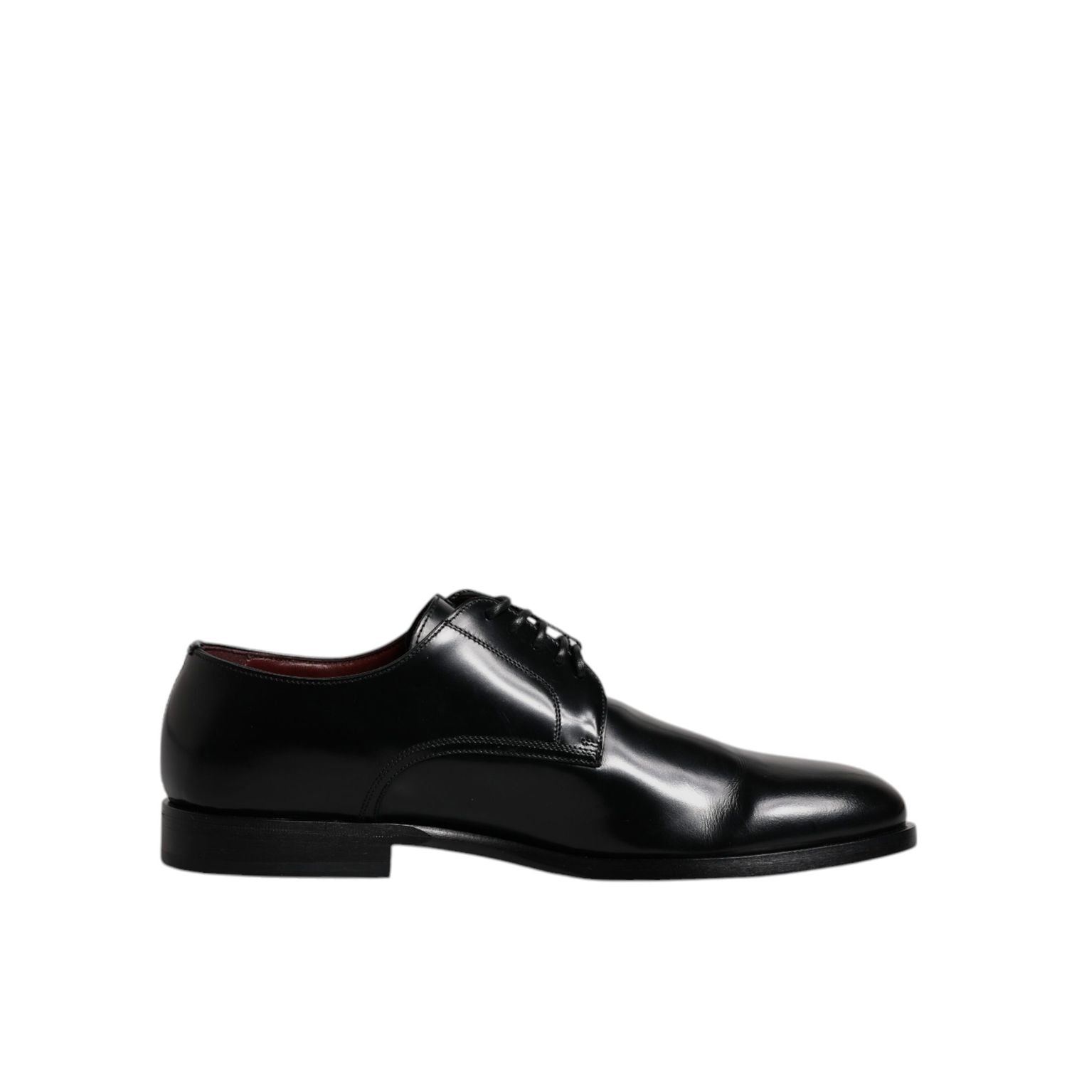 Dolce & Gabbana Black Calfskin Leather Derby Lace Up Formal Dress Shoes