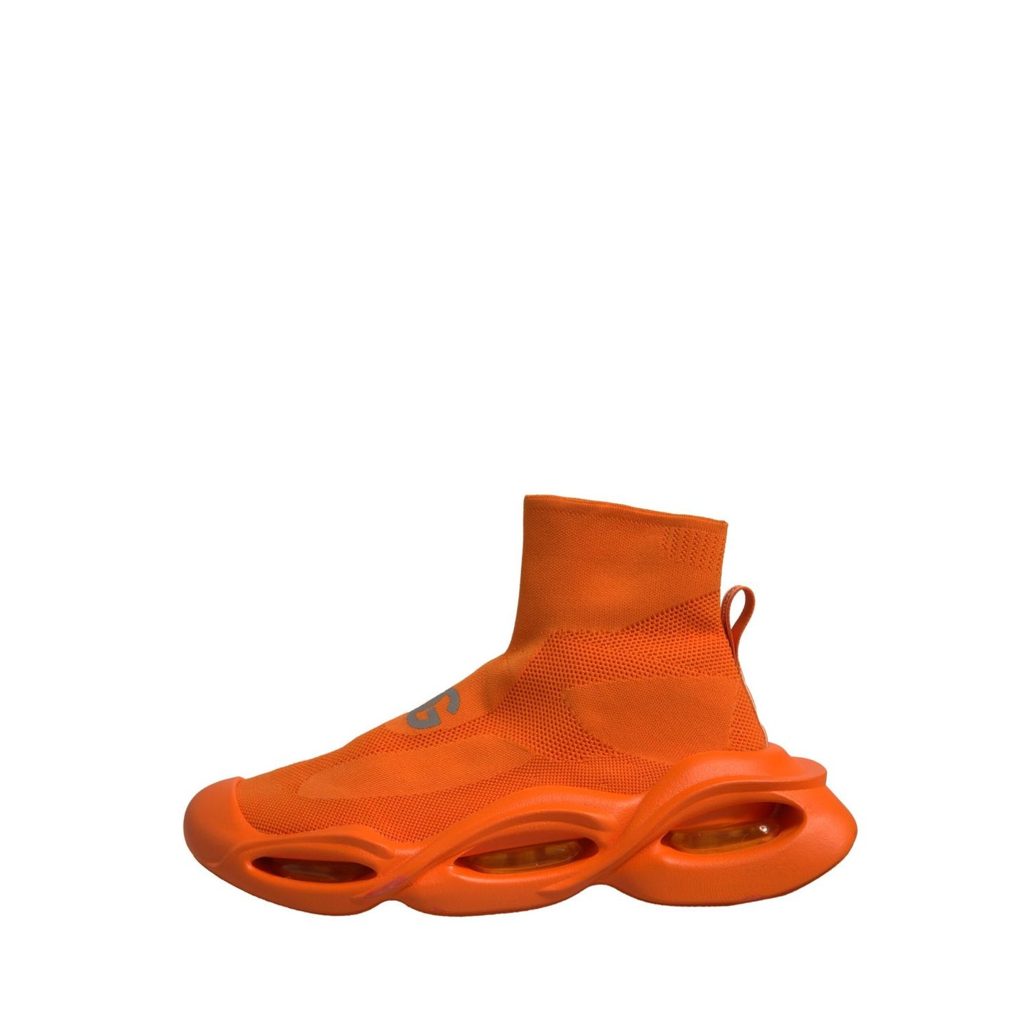 Dolce & Gabbana Orange Slip On Wave Socks Men Sneakers Shoes