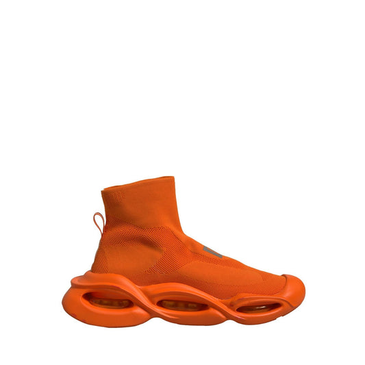Dolce & Gabbana Orange Slip On Wave Socks Men Sneakers Shoes