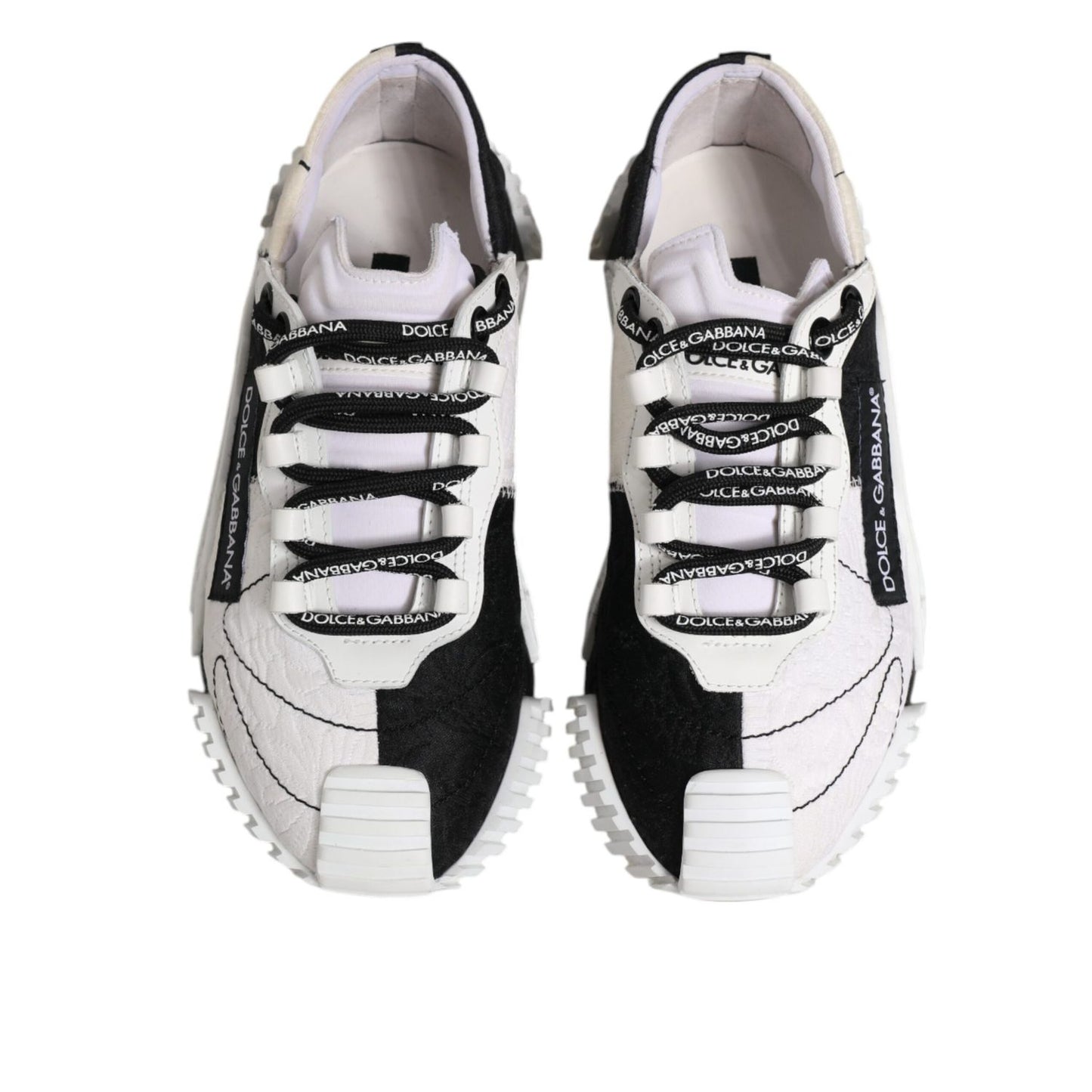 Dolce & Gabbana White Black NS1 Low Top Sneakers Shoes