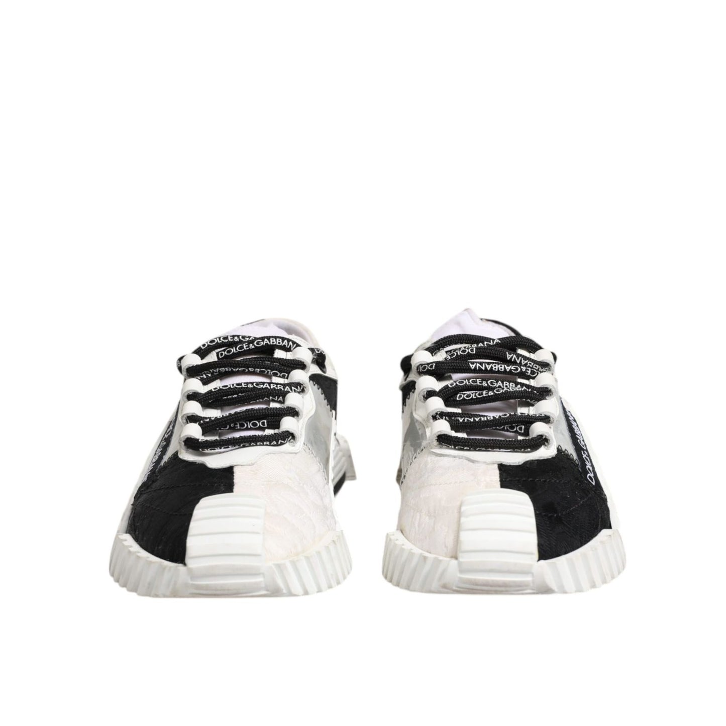 Dolce & Gabbana White Black NS1 Low Top Sneakers Shoes