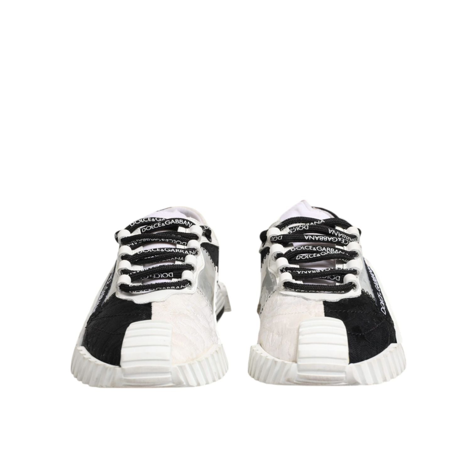 Dolce & Gabbana White Black NS1 Low Top Sneakers Shoes
