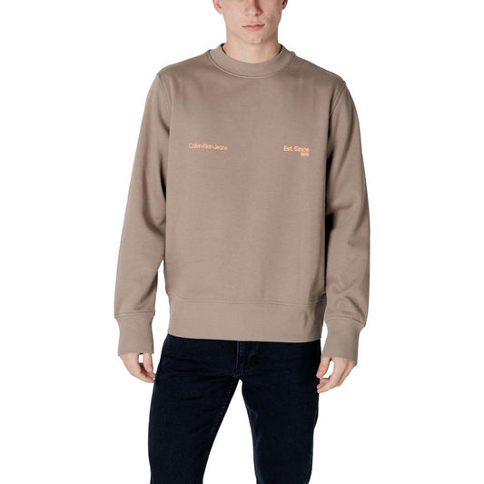 Calvin Klein Jeans Beige Cotton Sweater