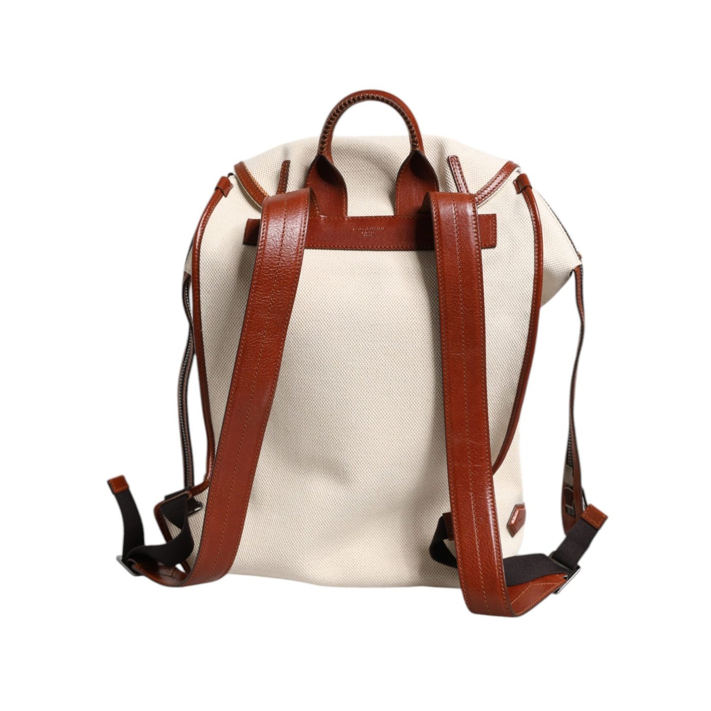 Dolce & Gabbana Beige Brown Canvas Leather EDGE Travel Men Back Pack Bag