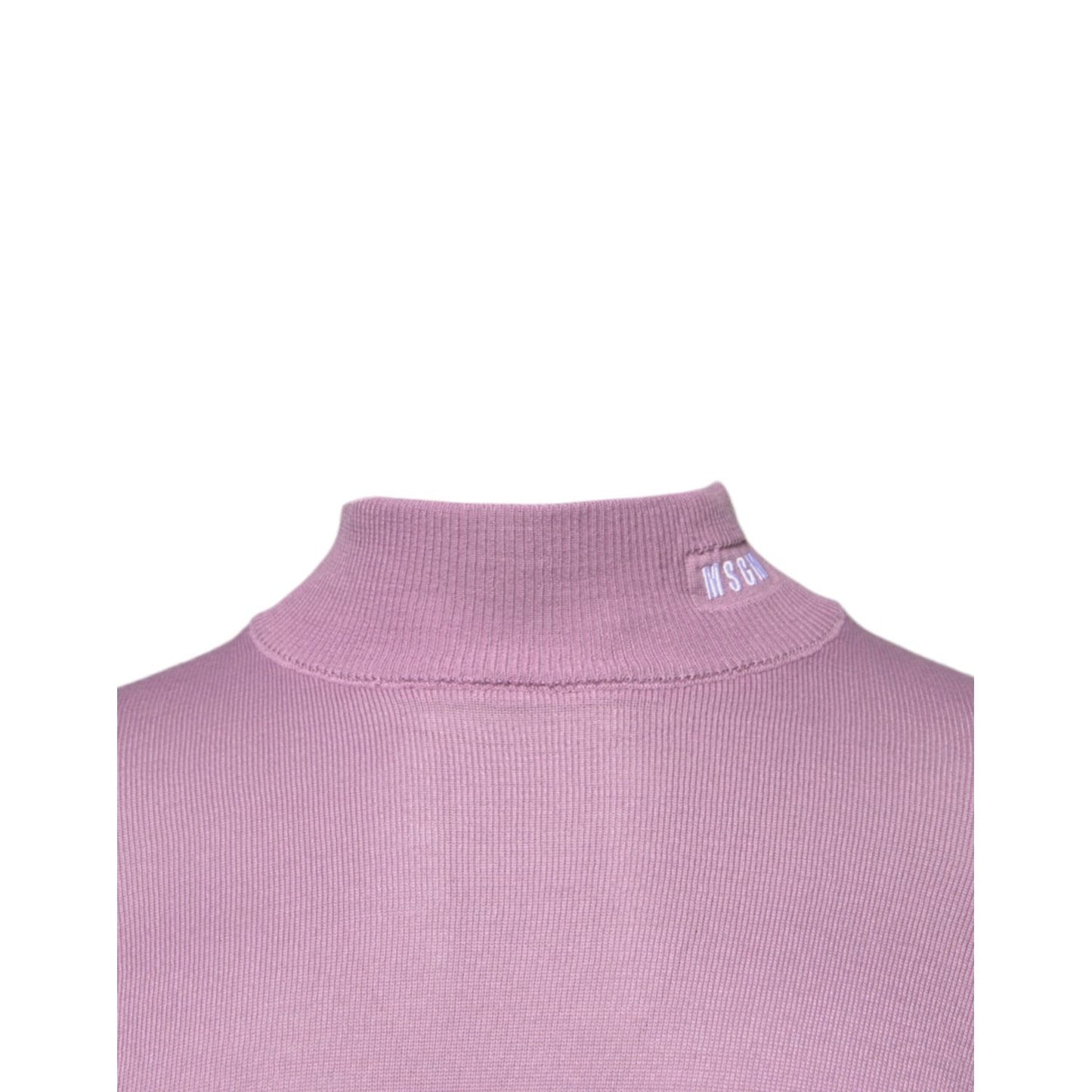 MSGM Purple Wool Knit Turtle Neck Long Sleeve Pullover Sweater
