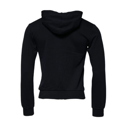 Dolce & Gabbana Blue Logo Full Zip Hooded Sweatshirt Sweater