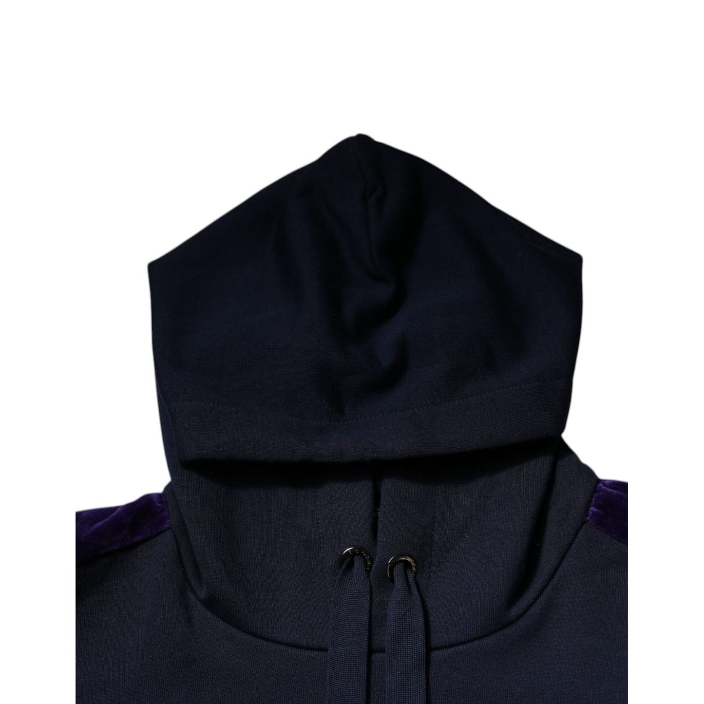 Dolce & Gabbana Blue Crown Cotton Hooded Sweatshirt Sweater