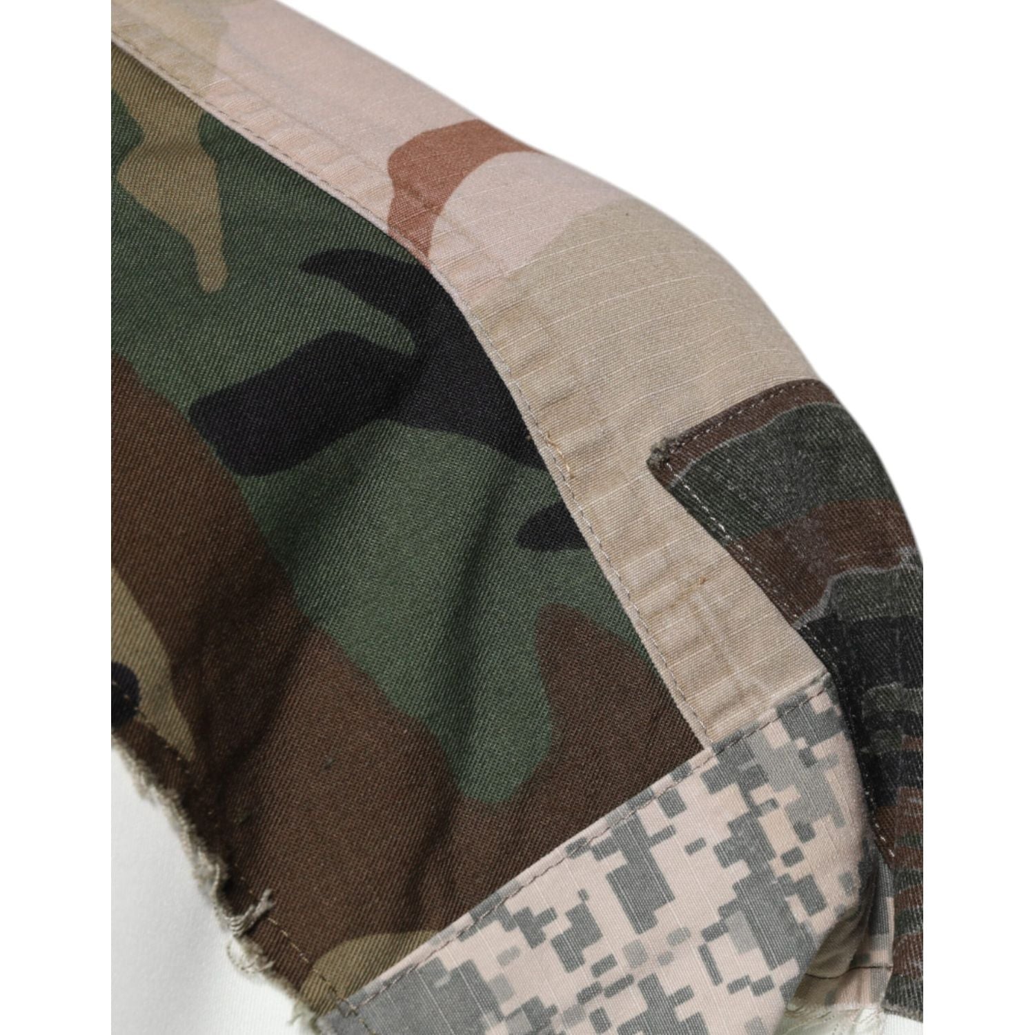 Dolce & Gabbana Multicolor Patchwork Cotton Crew Neck Sweater