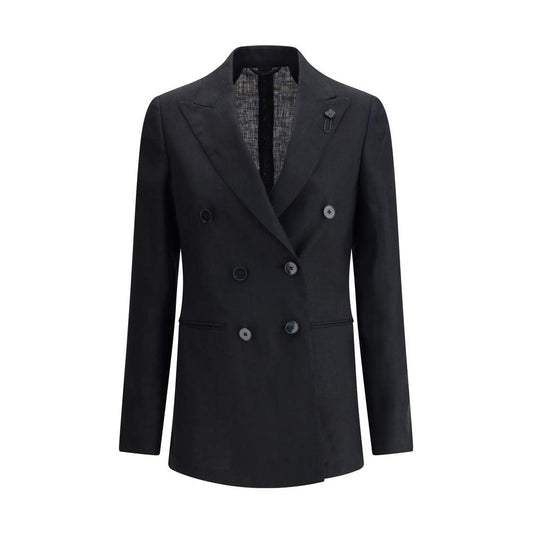 Lardini Linen Blazer Lardini Black