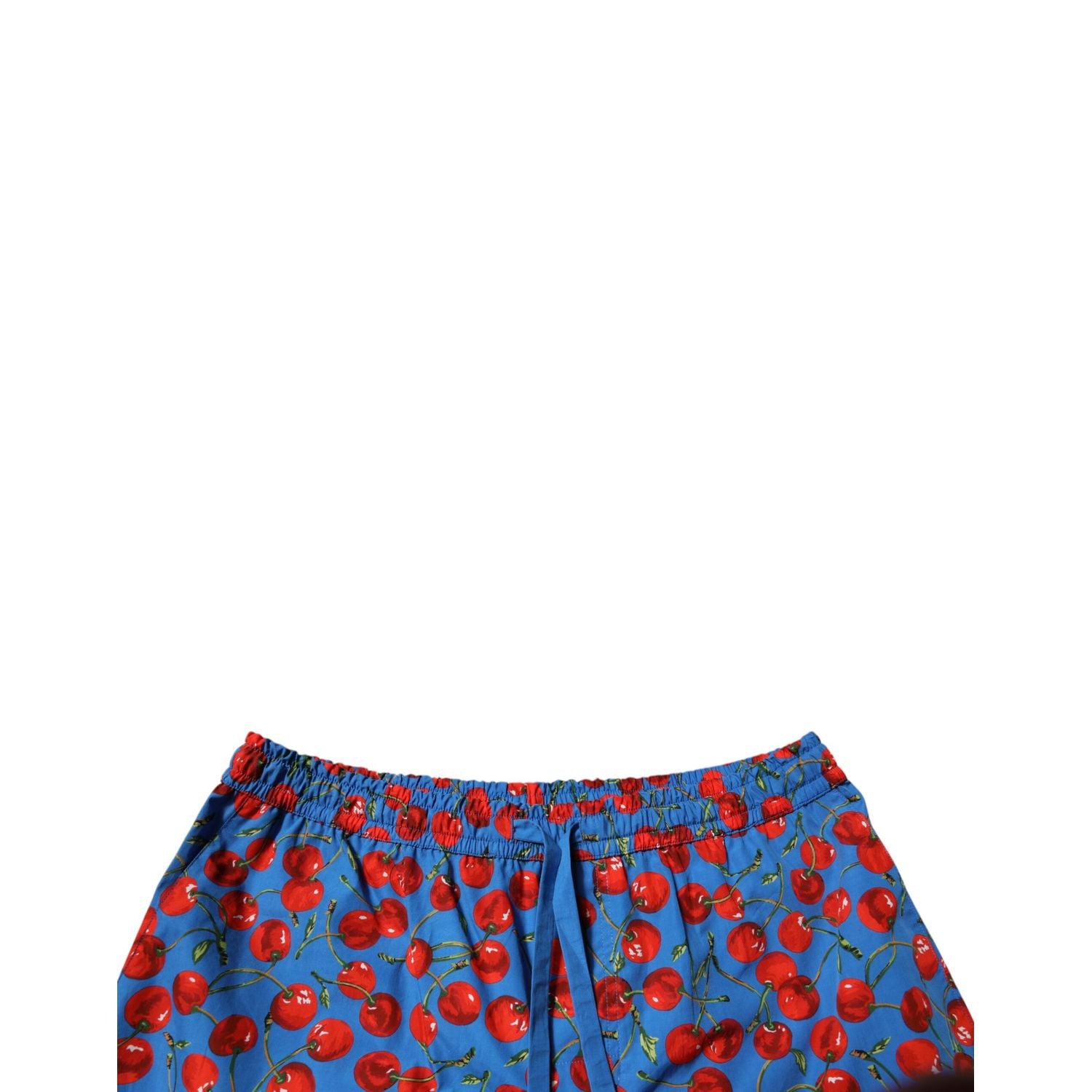 Dolce & Gabbana Blue Cherry Print Cotton Men Bermuda Shorts