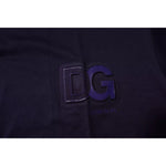 Dolce & Gabbana Navy Blue DG Logo Cotton Crew Neck T-shirt