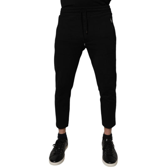 Dolce & Gabbana Black Cotton Jogger Jogging Pants PAN76013-44
