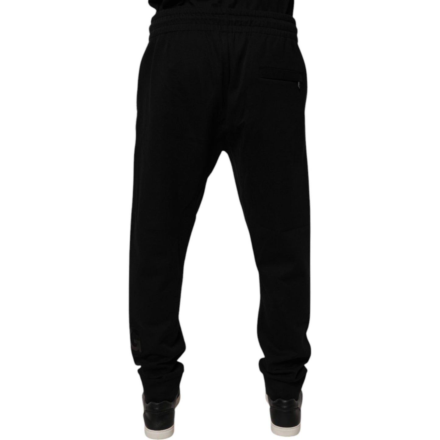 Dolce & Gabbana Black Cotton Jogger Jogging Pants