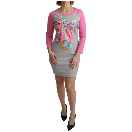 Moschino Gray Cotton Dress MO-1001-40