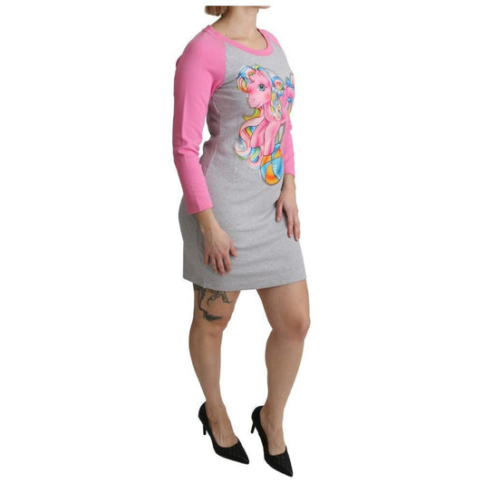 Moschino Gray Cotton Dress MO-1001-40