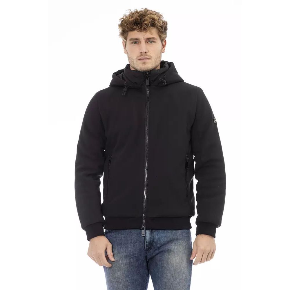 Baldinini Trend Black Polyester Hoodie