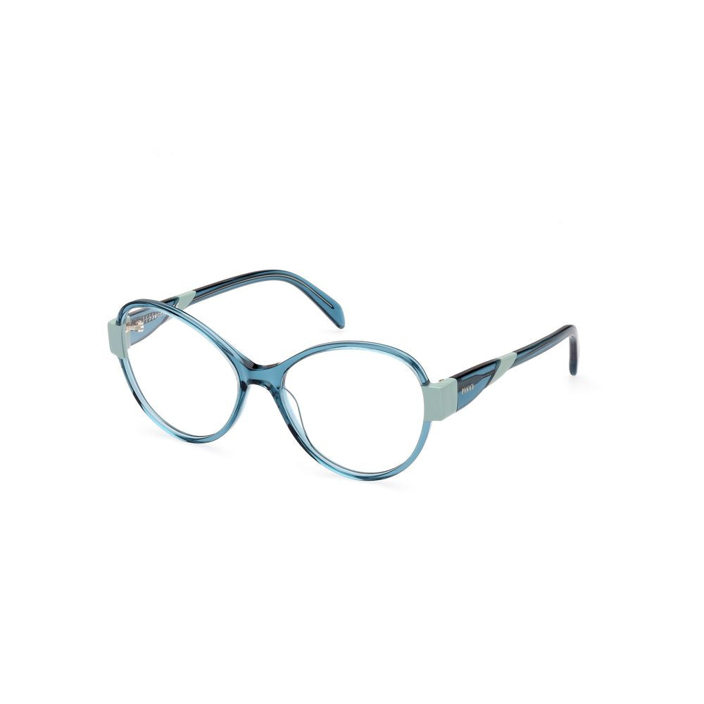 Elegant Emilio Pucci Green Acetate Frames with 55/16/140mm dimensions, perfect for women seeking style and quality eyewear.