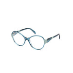 Elegant Emilio Pucci Green Acetate Frames with 55/16/140mm dimensions, perfect for women seeking style and quality eyewear.