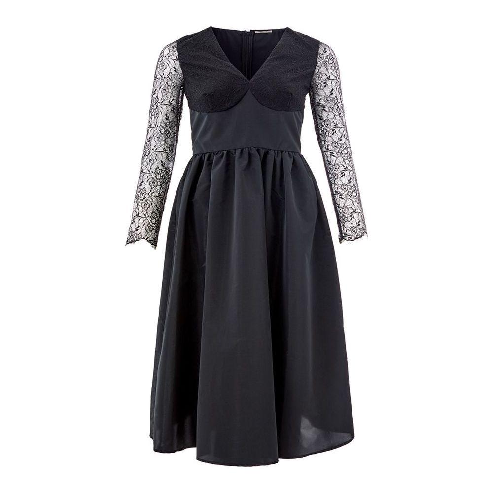 Lardini Elegant Black Polyester Dress