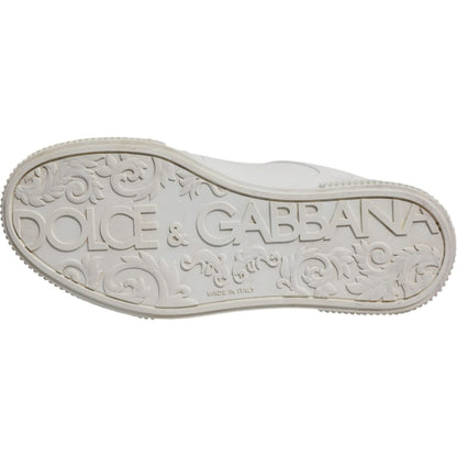 Dolce & Gabbana White Miami Leather Low Top Sneakers Shoes