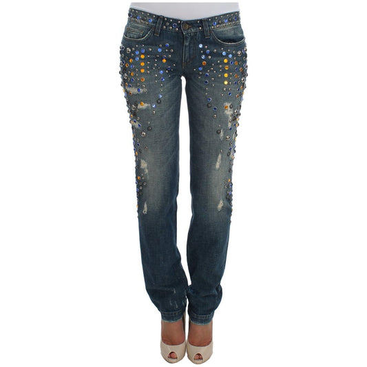 Dolce & Gabbana Enchanted Sicily Crystal Embellished Jeans Dolce & Gabbana Dark Slate Gray