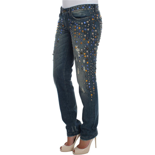 Dolce & Gabbana Enchanted Sicily Crystal Embellished Jeans Dolce & Gabbana Dark Slate Gray