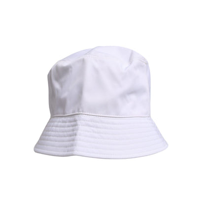 Dolce & Gabbana White Cotton Wide Brim Bucket Hat