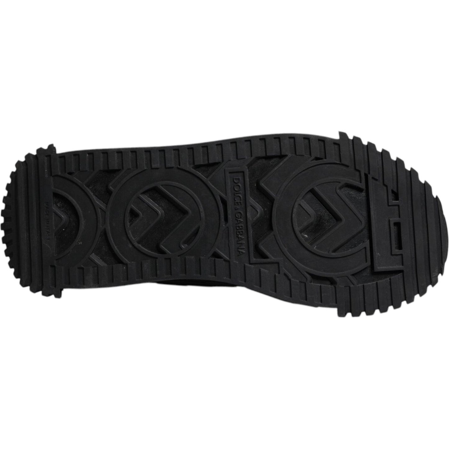 Dolce & Gabbana Black Logo Lace Up Low Top NS1 Sneakers Shoes