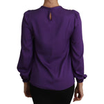 Dolce & Gabbana Purple Blouse Prince Fairy Tale Embellished Top