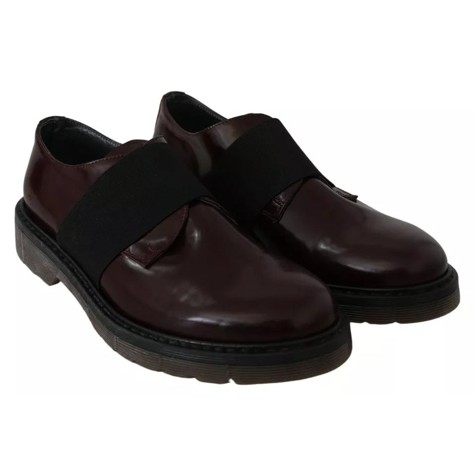 Dr. Martens Dark Brown Leather Elastic Strap Shoes
