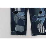 Dolce & Gabbana Stretch Blue Patchwork Jeans Shorts