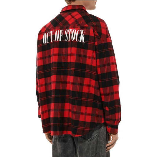 Diego Venturino Red Cotton Jacket DI-15082-XS