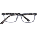 Guess Gray Unisex Glasses Frame with full-rim plastic material and rectangle style, featuring grey color and spring hinges, includes branded case.
