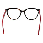 Guess Brown Women Glasses Frame, cat eye style, full-rim acetate frame with demo lenses, fashionable design for women.