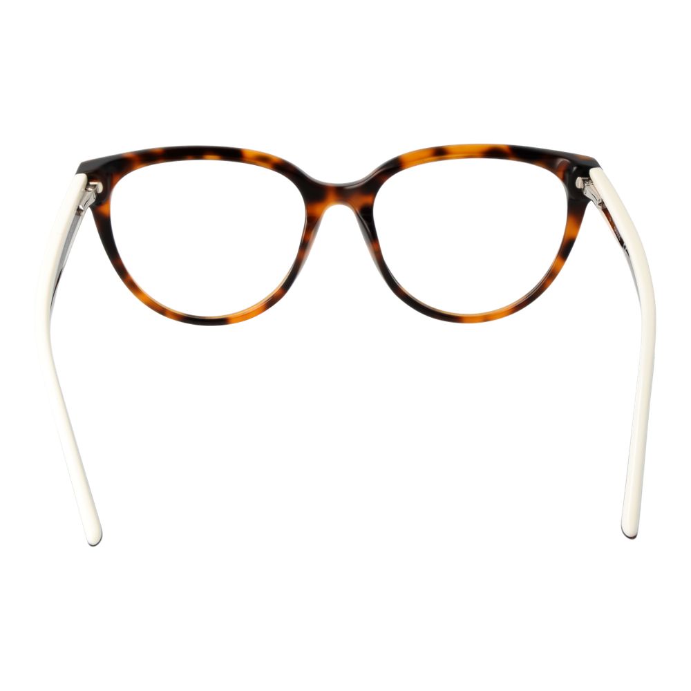 Front view of Guess Brown Women Glasses Frame, acetate cat eye style with a full-rim design.