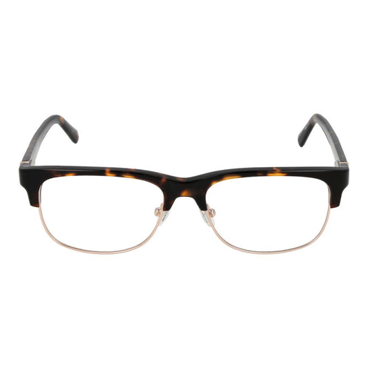 Guess Brown Women Glasses Frame with full-rim browline style, brown color, demo lenses, and metal-plastic material, size 55-17-145.