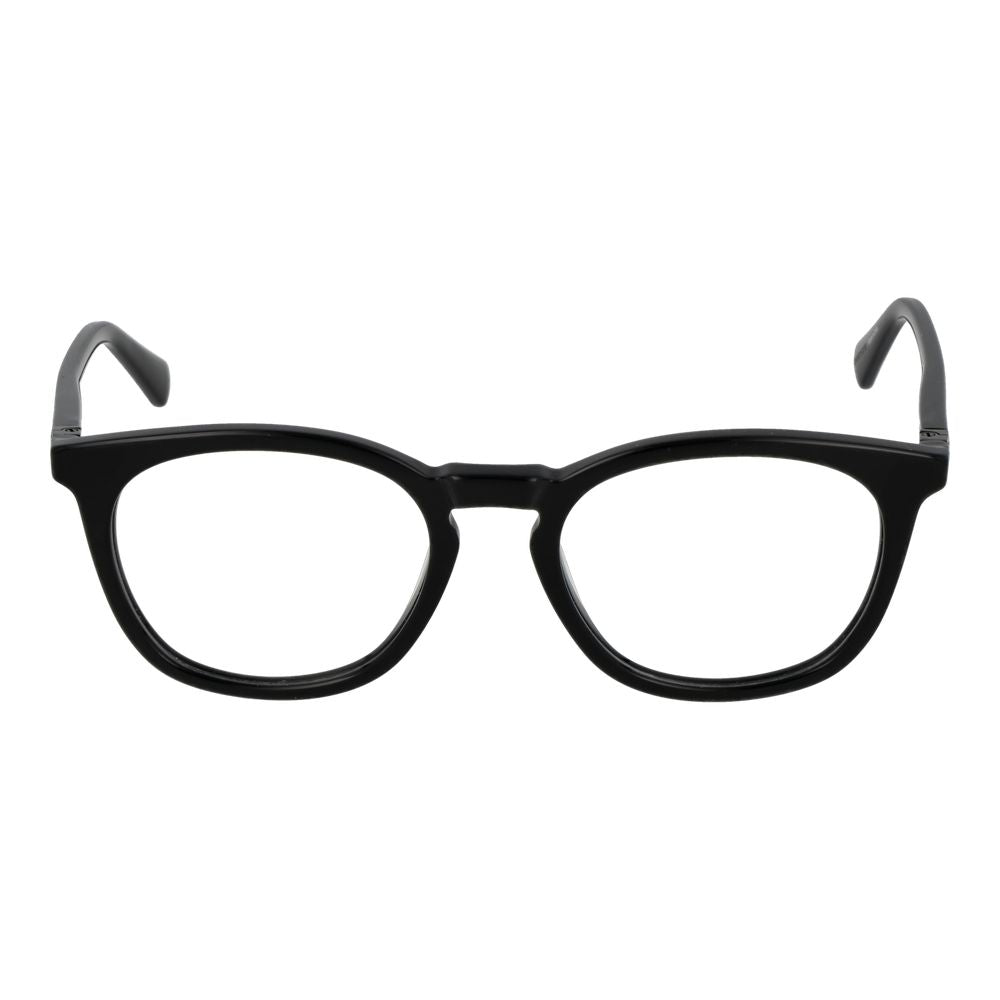 Guess Black Women Glasses Frame, full-rim plastic panto style with demo lenses, size 51-19-145. Includes branded case.