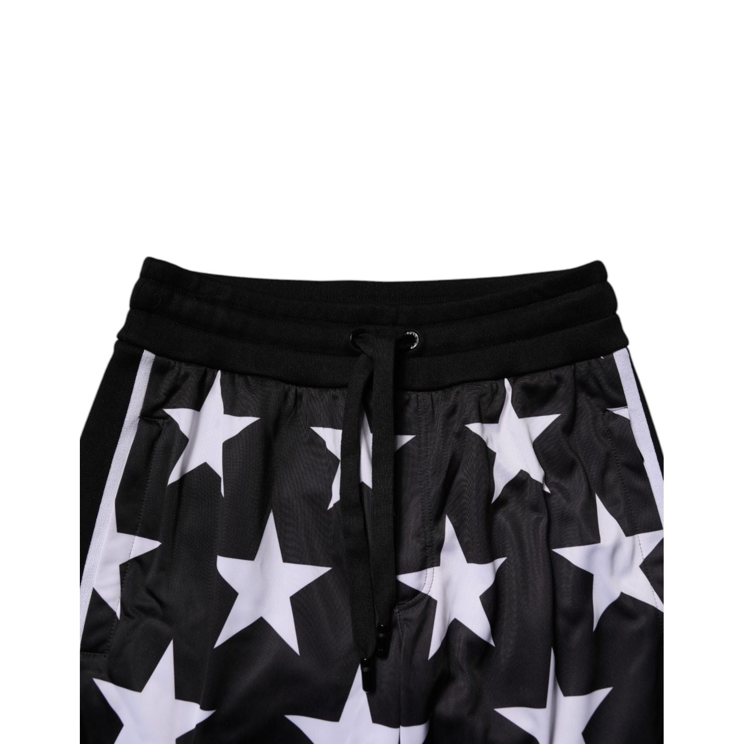 Dolce & Gabbana Black White Stars Jogger Men Sweatpants Pants