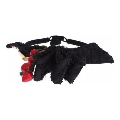 Dolce & Gabbana Diadem Headband Tiara Berry Fruit Crystal Bow Hair Tiara