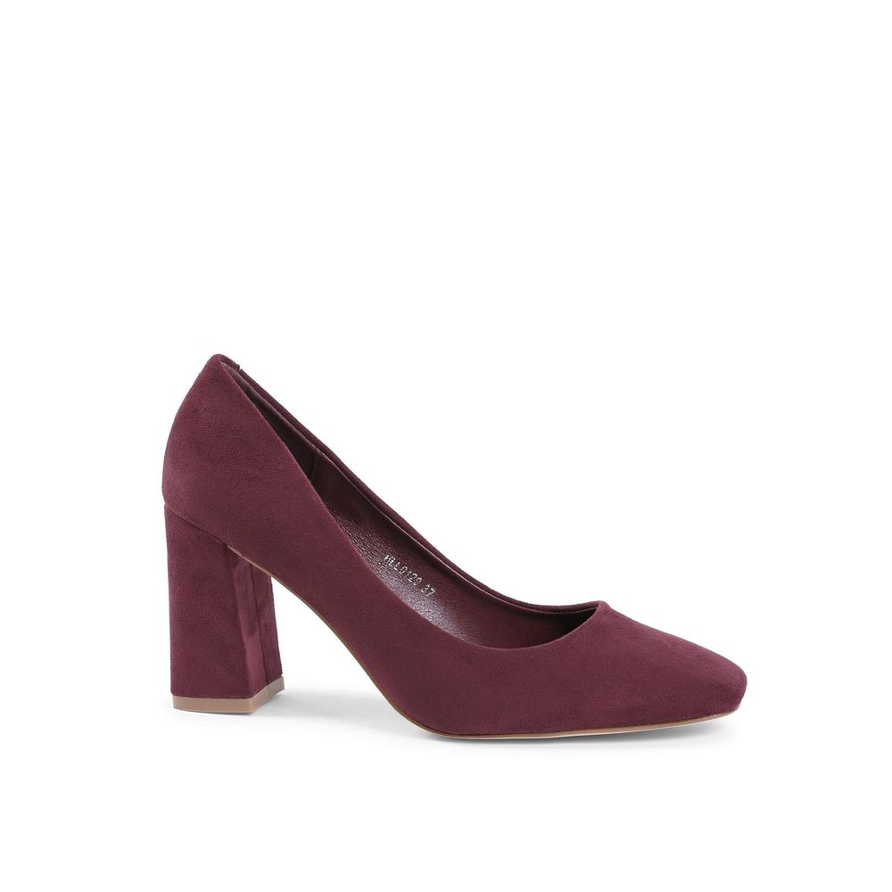 19V69 Italia Bordeaux Fabric High Heel Pumps
