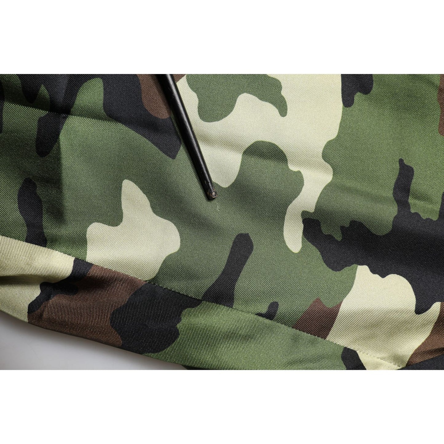 Dolce & Gabbana Multicolor Camouflage Silk Mid Waist Bermuda Shorts