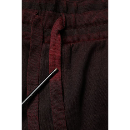Dolce & Gabbana Bordeaux Cotton Bermuda Sweatshorts Shorts