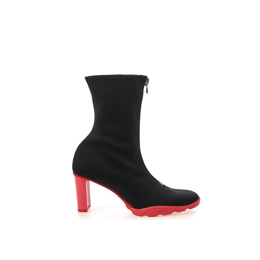 Alexander McQueen Black Neoprene Ankle Boots