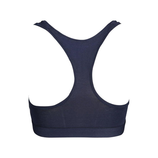 Tommy Hilfiger Blue Cotton Women Sports Bra Tommy Hilfiger Dark Slate Gray