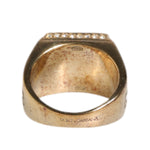 Dolce & Gabbana Gold Tone Sterling Silver 925 Crystals Ring