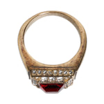 Dolce & Gabbana Gold Tone Sterling Silver 925 Crystals Ring