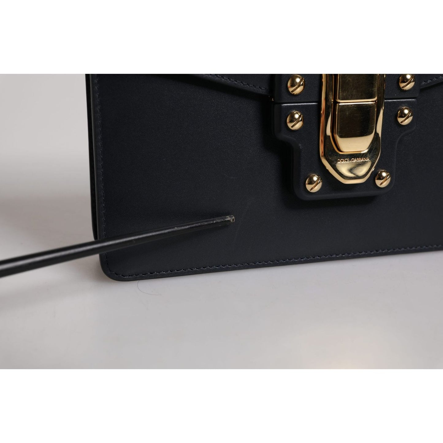 Dolce & Gabbana Black Calfskin Leather Shoulder Strap Bag