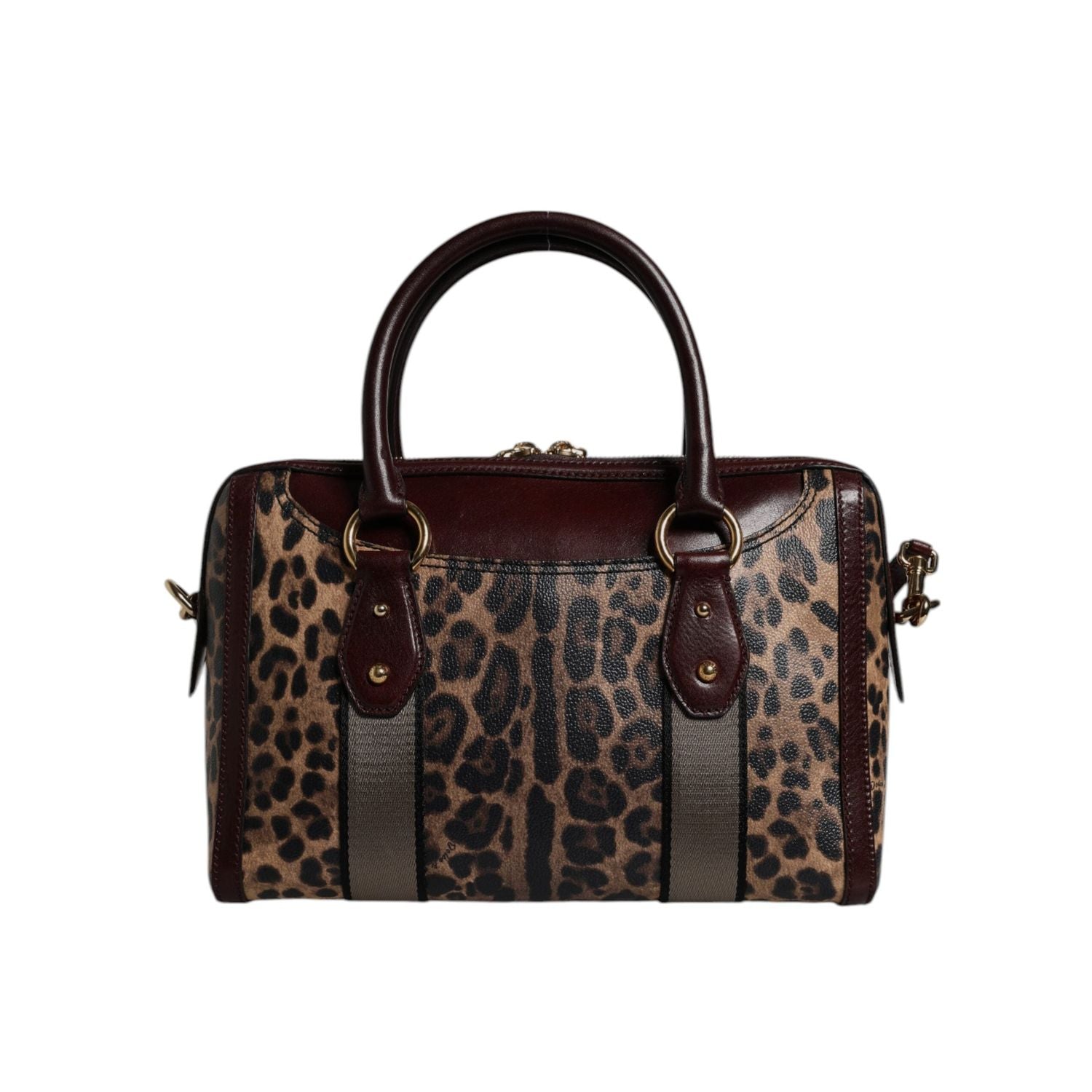 Front view with bag zipped and handles upright.