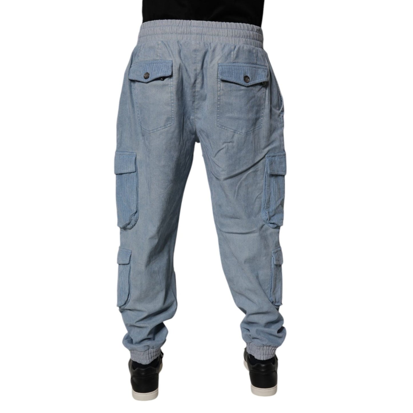 Dolce & Gabbana Light Blue Cotton Jogger Cargo Men Denim Pants